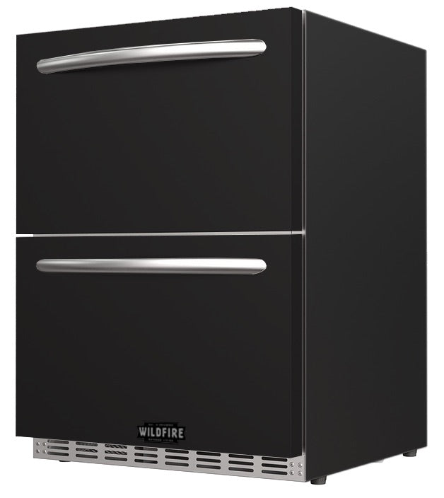 Wildfire Outdoor Living - Wildfire Dual Drawer Refrigerator Black Stainless Sleeve
