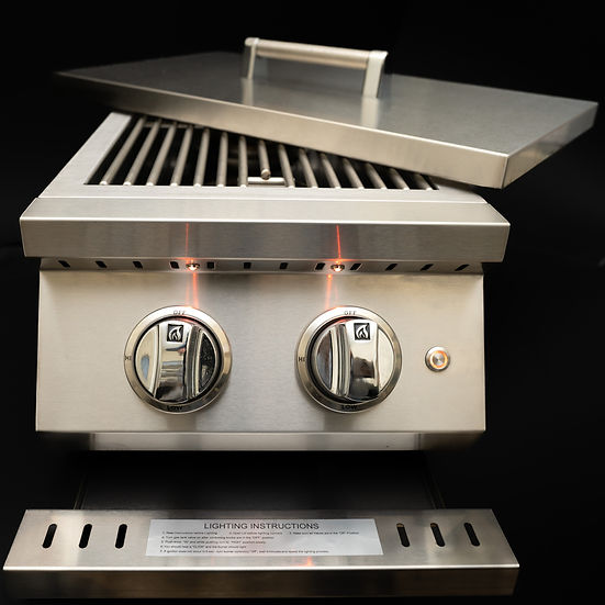 KoKoMo Grills Professional Double Side Burner with Removable Cover | KO-BAK2GB-PRO