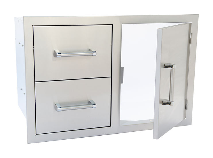 Kokomo Outdoor Kitchen Stainless Steel Two Drawer - One Door Combo | KO-ALPDC