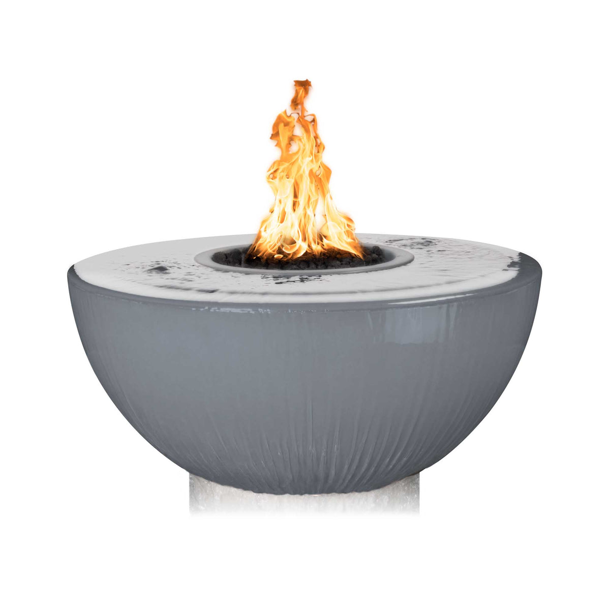 The Outdoor Plus 38″ Sedona GFRC Fire & Water Bowl – 360° Spill