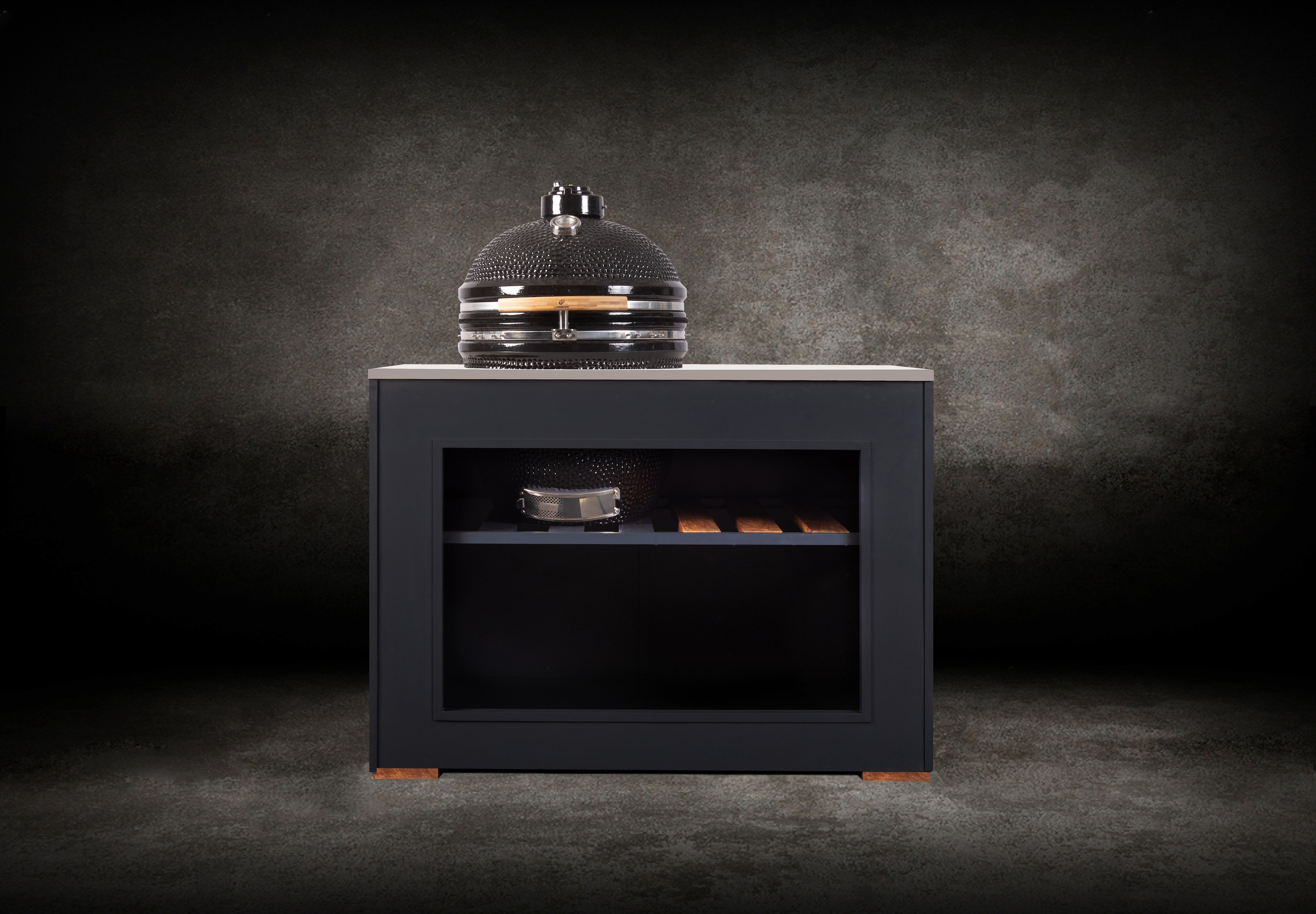 Grillandia Bambino Compact Kamado Outdoor Kitchen with Granite Prep Surface