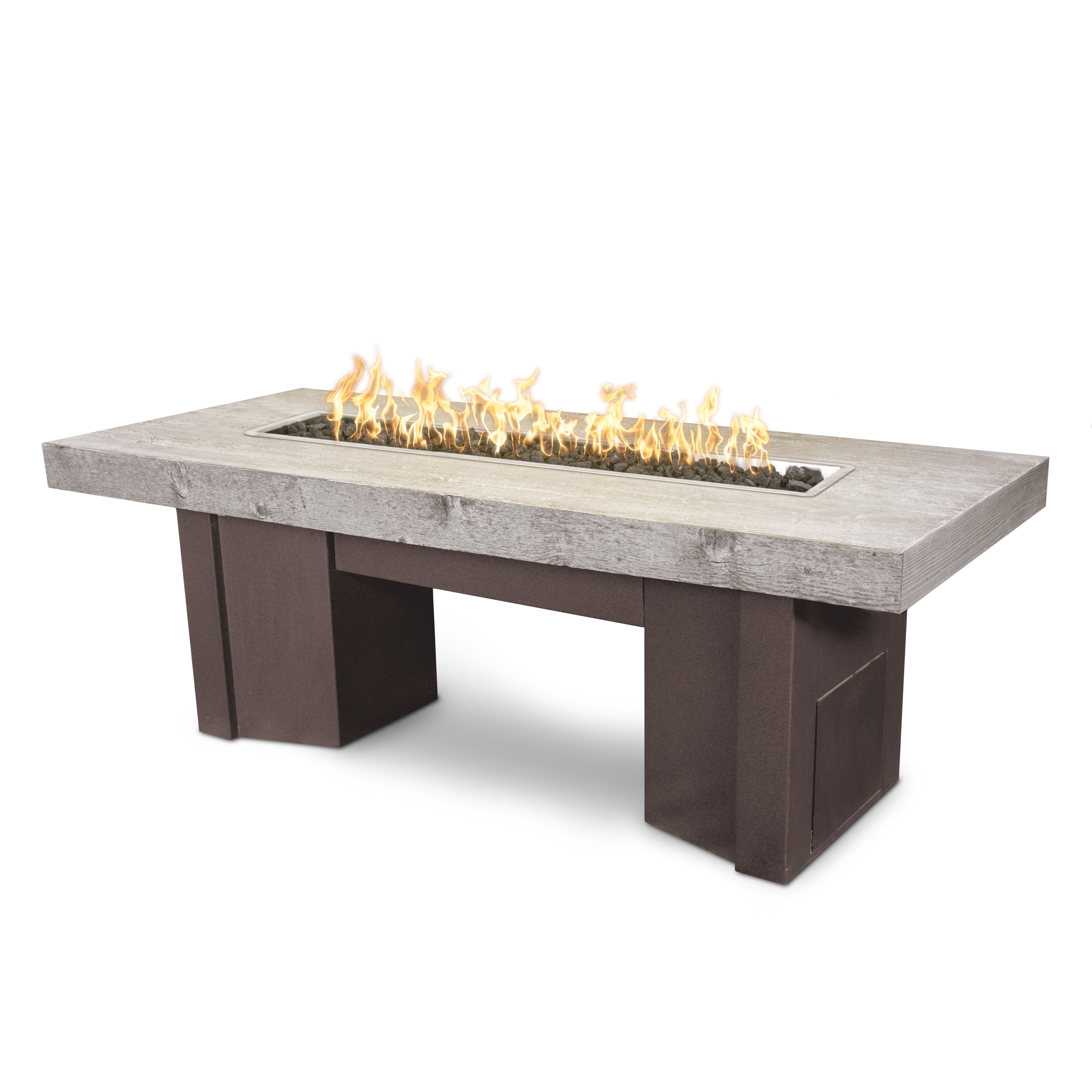 The Outdoor Plus Alameda 60" Rectangular Fire Table – Powder Coated Metal
