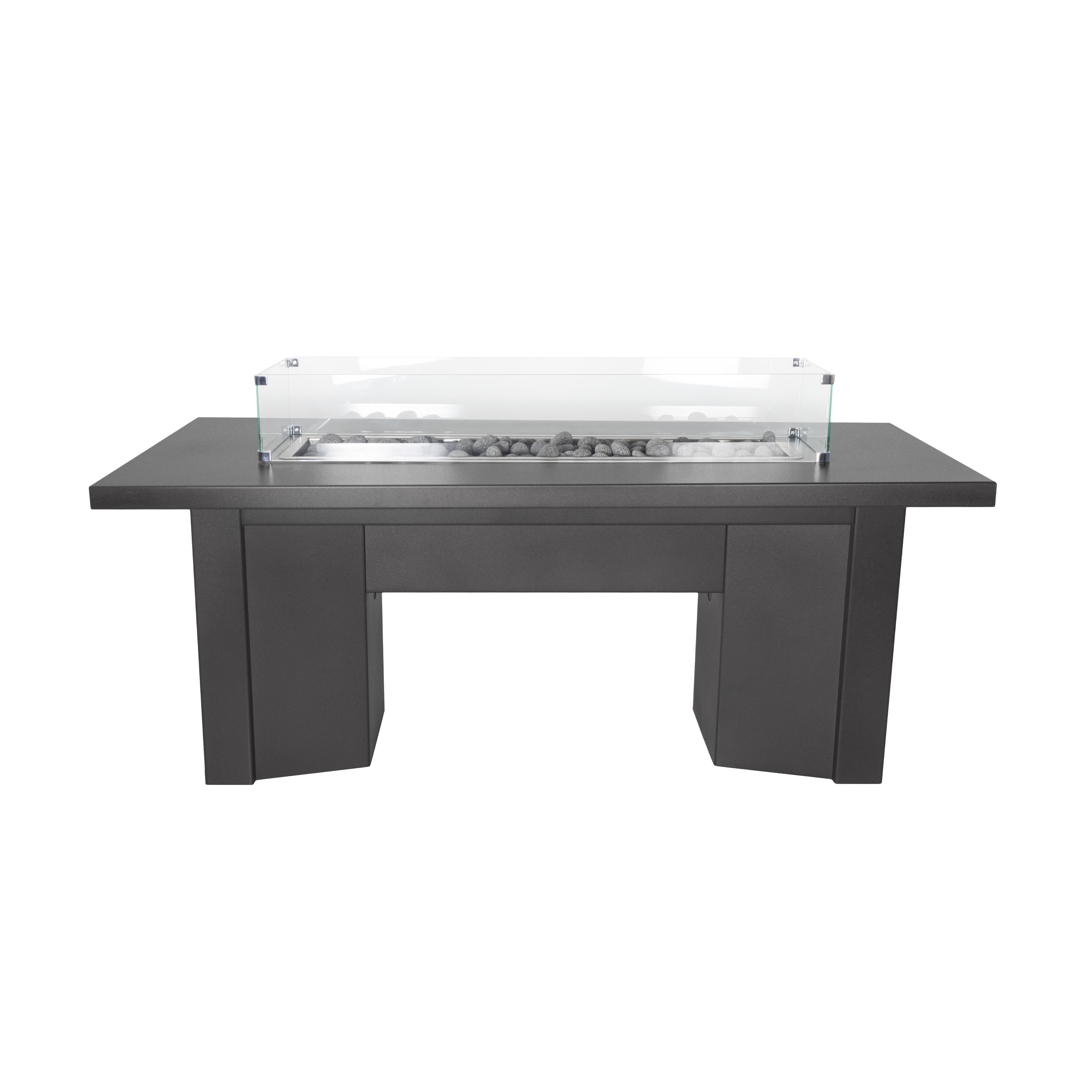 The Outdoor Plus Alameda 78" Rectangular Fire Table – Powder Coated Metal