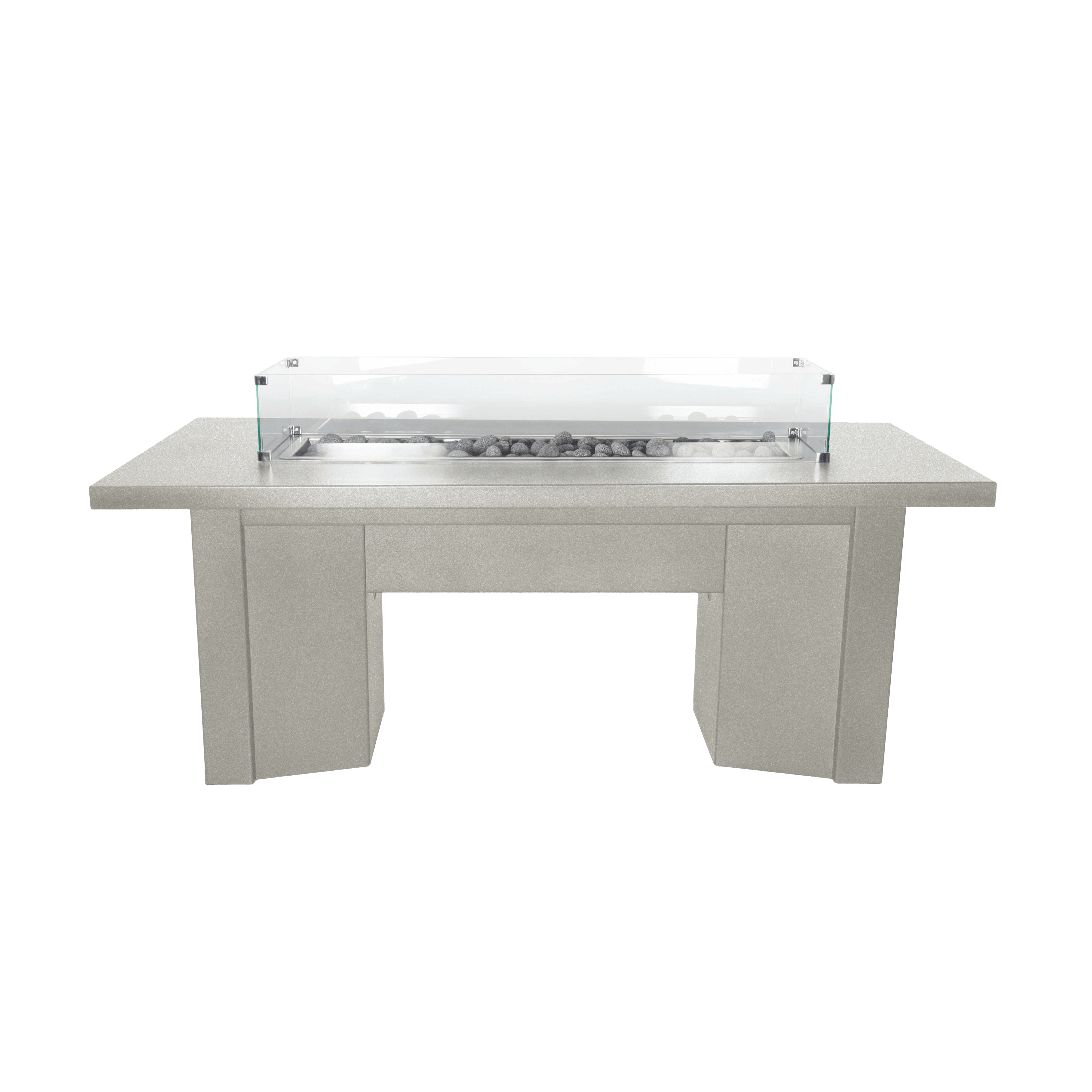 The Outdoor Plus Alameda 78" Rectangular Fire Table – Powder Coated Metal