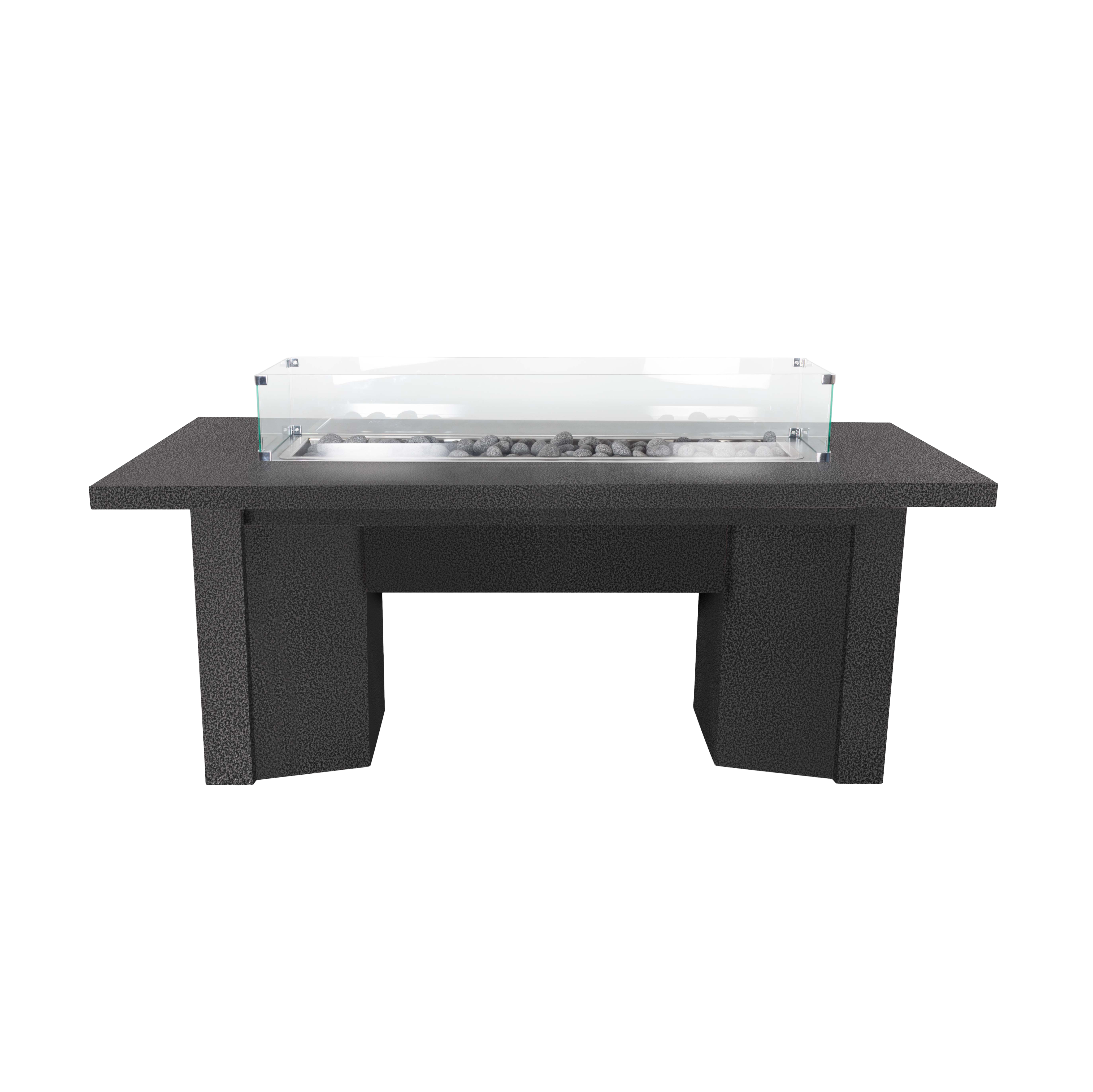 The Outdoor Plus Alameda 78" Rectangular Fire Table – Powder Coated Metal