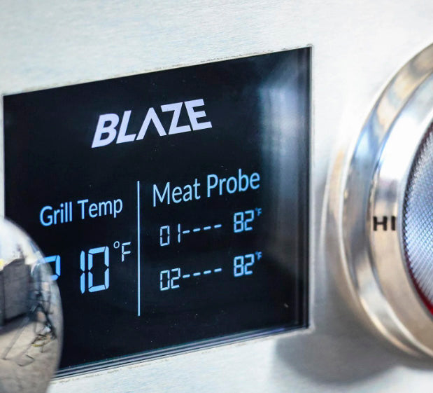 Blaze LTE PRO 40" 5-Burner Built-In Gas Grill w/ Digital Temperature Screen & Rotisserie - BLZ-5LTEPRO-NG