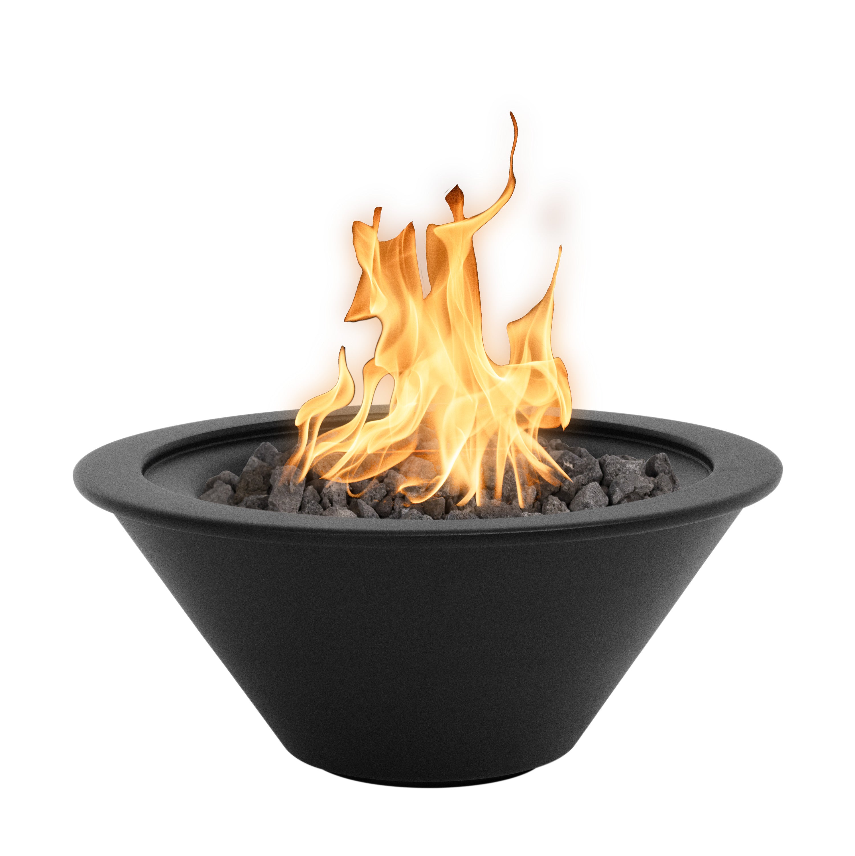 The Outdoor Plus Round - Cazo Powder Coated Metal Fire Bowl - Black