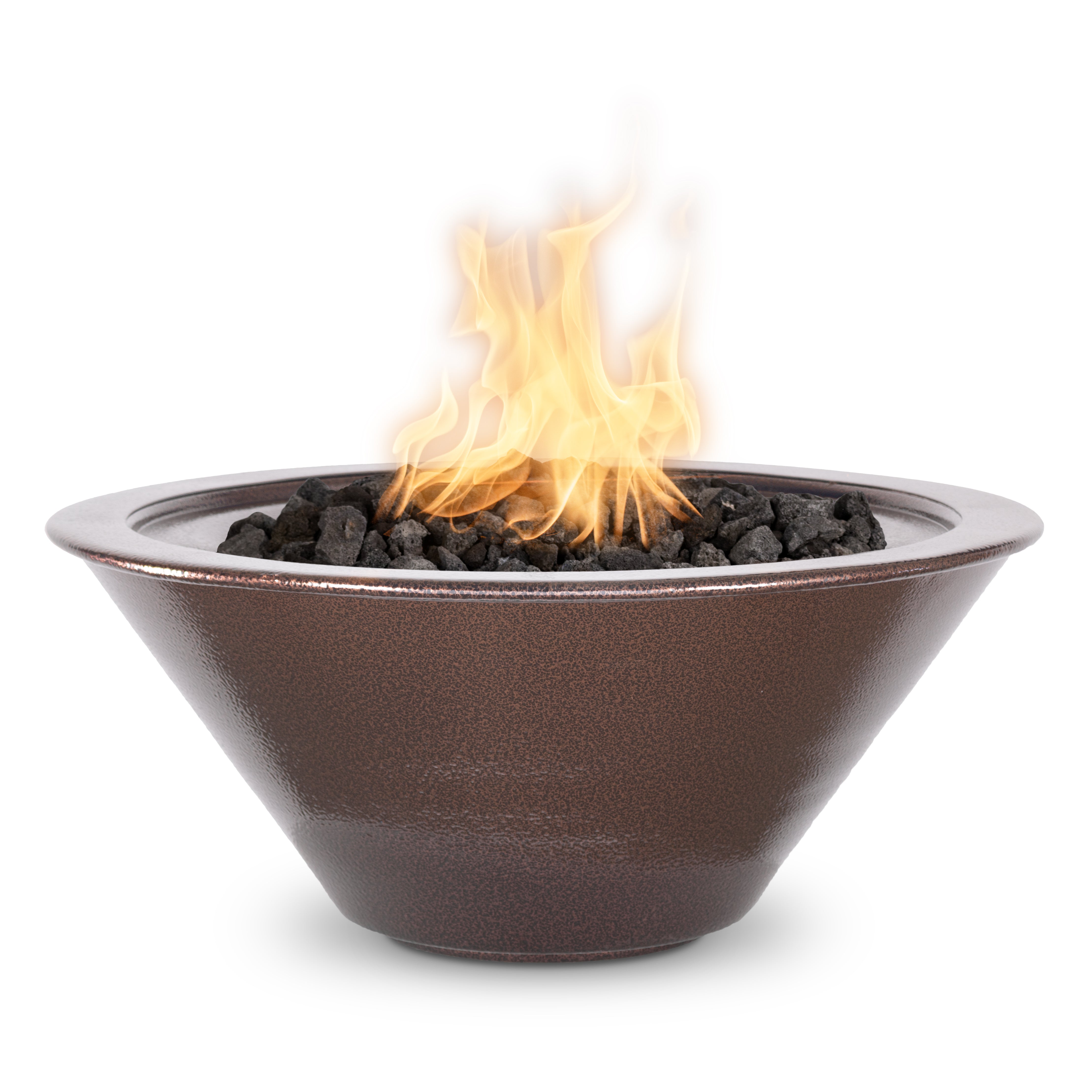 The Outdoor Plus Round Cazo Powder Coated Metal Fire Bowl - Copper
