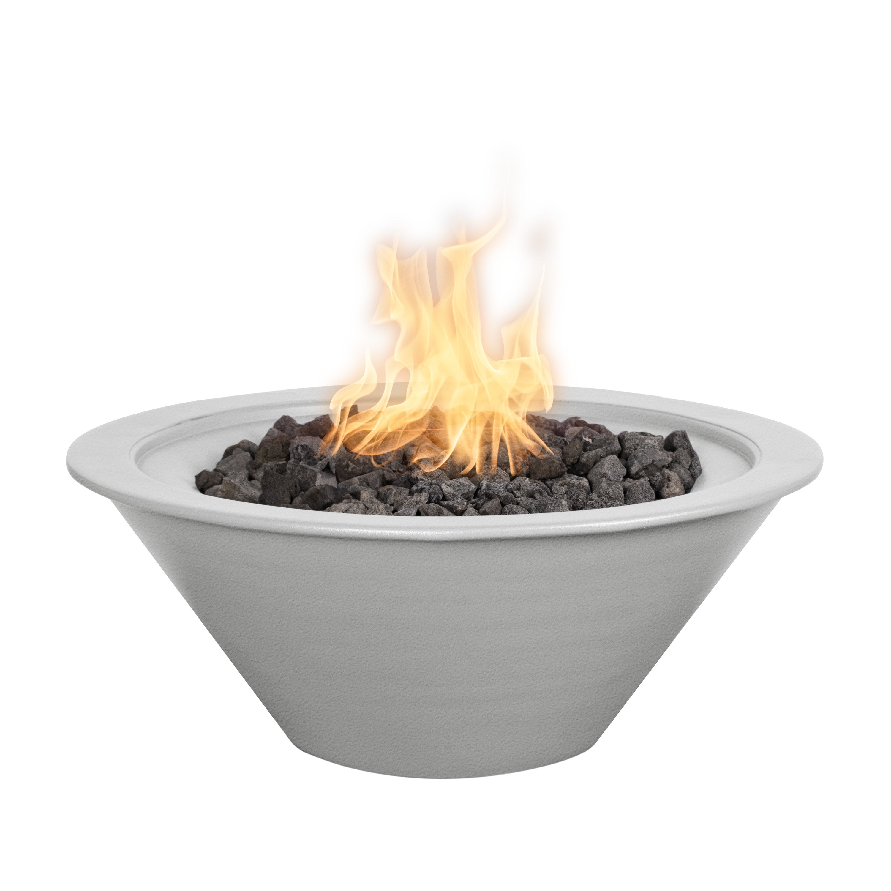 The Outdoor Plus Round Cazo Powder Coated Metal Fire Bowl - Pewter