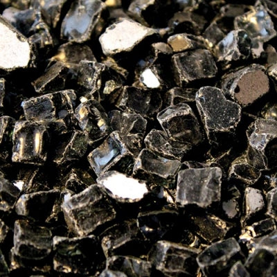 HPC - Reflective Deco. Fire Pit Glass-Black 1/4"