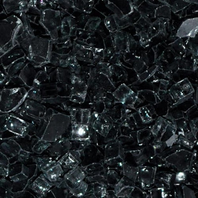 HPC - Non-Reflective Decorative Fire Pit Glass-Black 1/4"