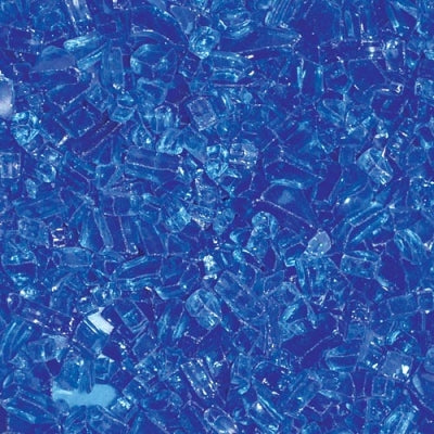 HPC - Non-Reflective Decorative Fire Pit Glass-Cobalt Blue (Dark Blue) 1/4"