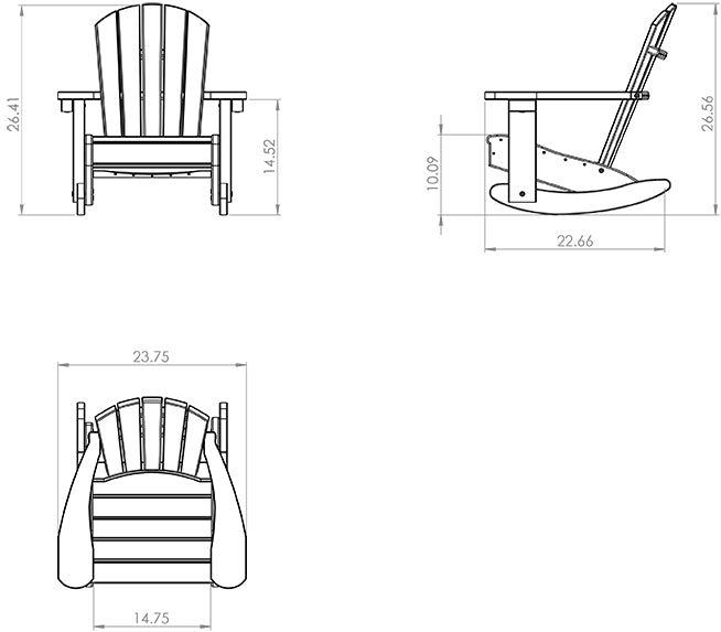 Patiova Li’l Poly Adirondack Rocker