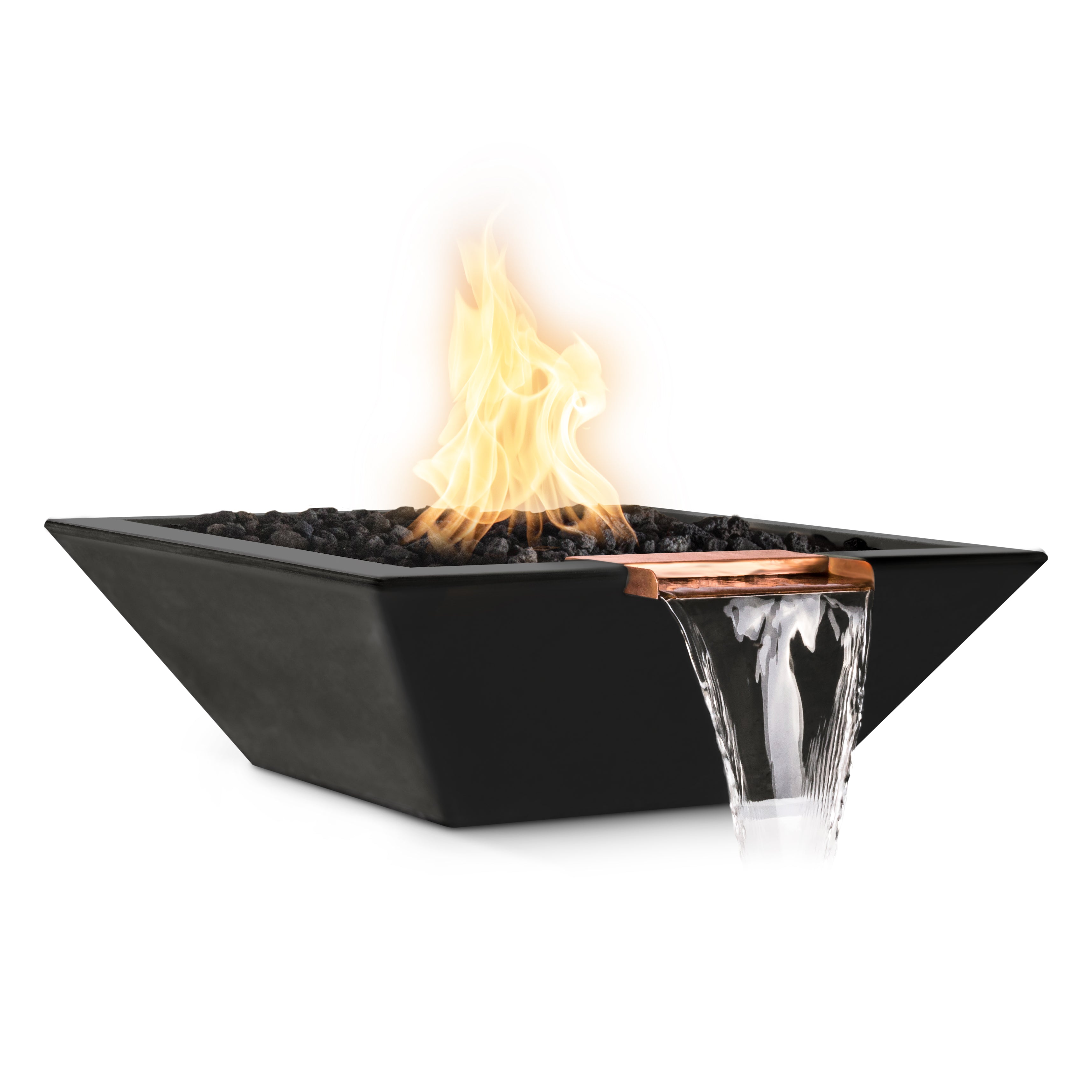 The Outdoor Plus - Maya GFRC Fire & Water Bowl - Black