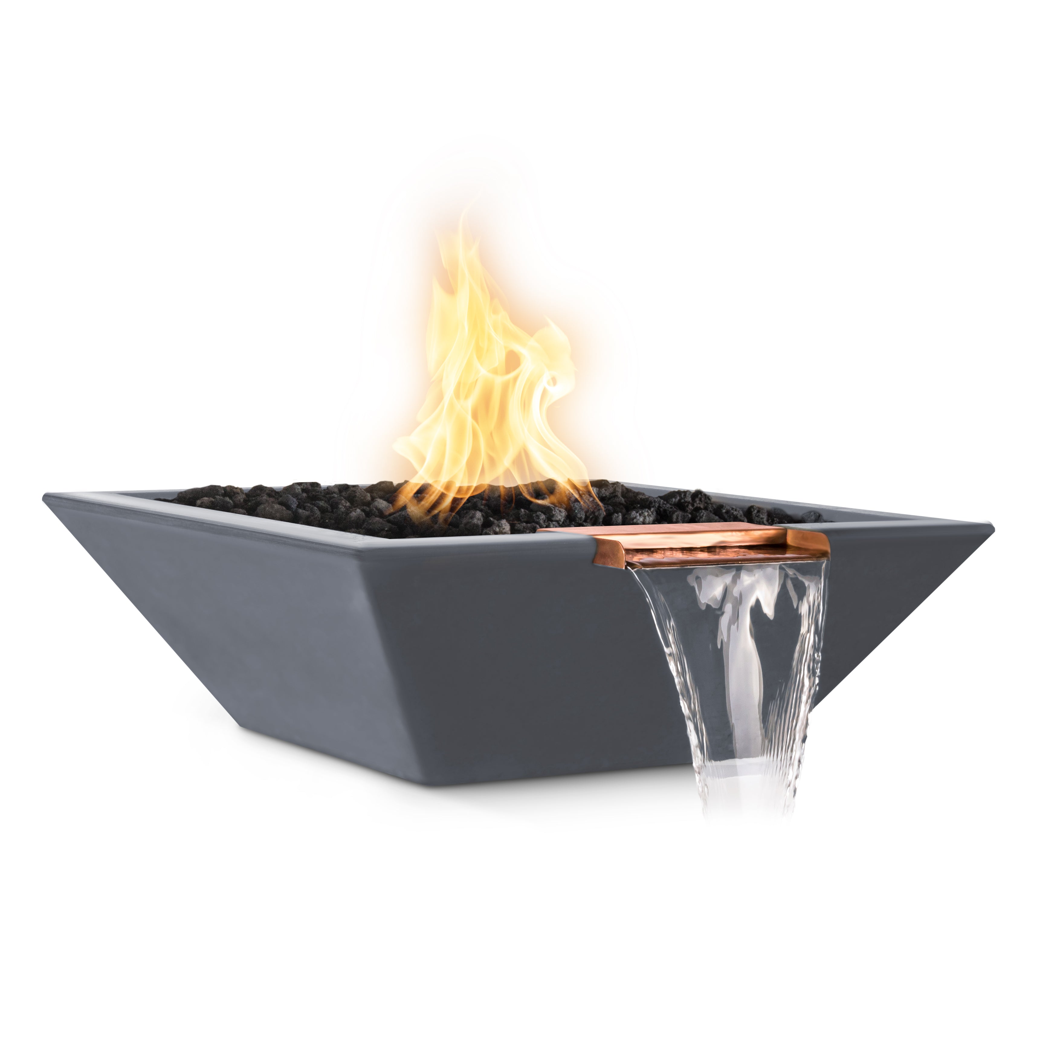 The Outdoor Plus - Maya GFRC Fire & Water Bowl - Gray