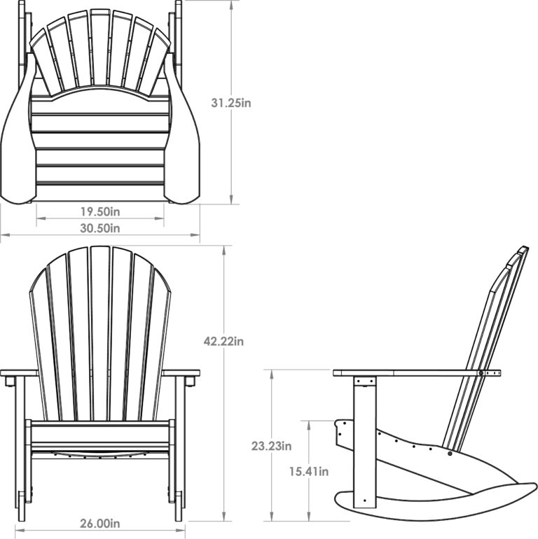 Patiova Poly Adirondack Rocker