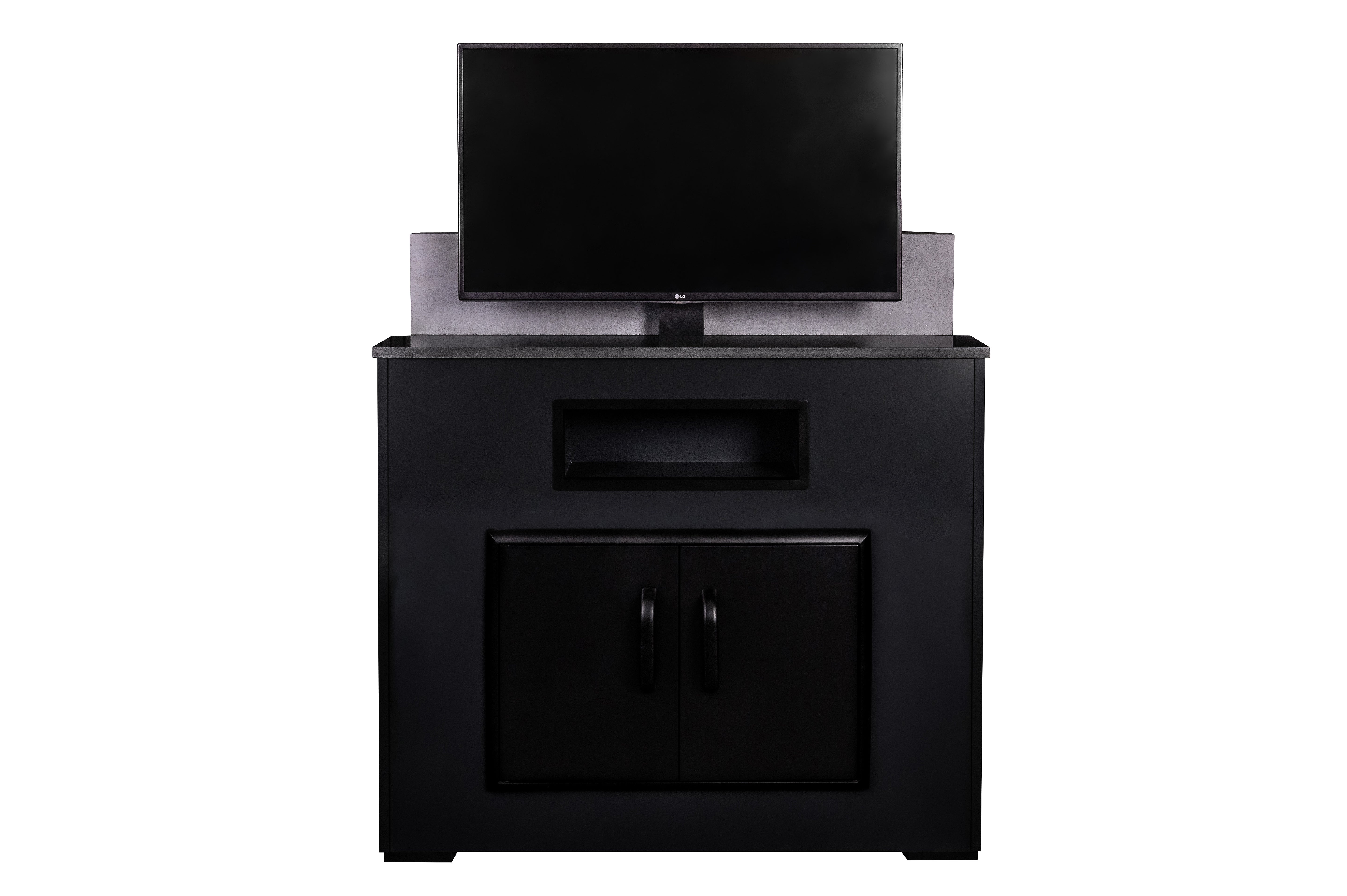Grillandia Cosy TV Lift Outdoor Entertainment Cabinet with Granite Worktop