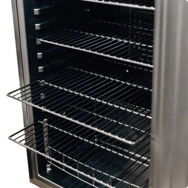 AMD 22" Outdoor Rated Refrigerator with Locking Reversible or Deluxe Stainless Steel Door and Handle