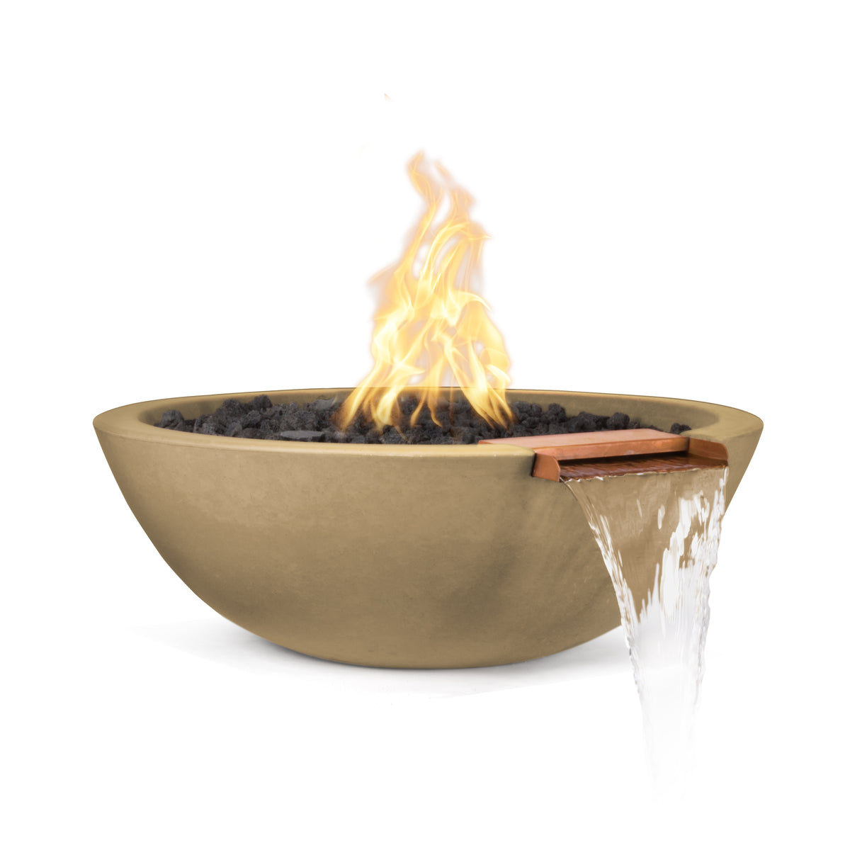 The Outdoor Plus 27" Sedona Fire & Water Bowl – GFRC Concrete
