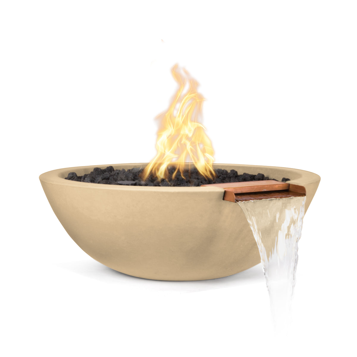The Outdoor Plus 27" Sedona Fire & Water Bowl – GFRC Concrete