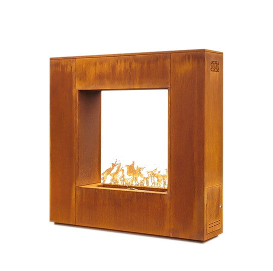 The Williams Fireplace - Corten Steel - by The Outdoor Plus