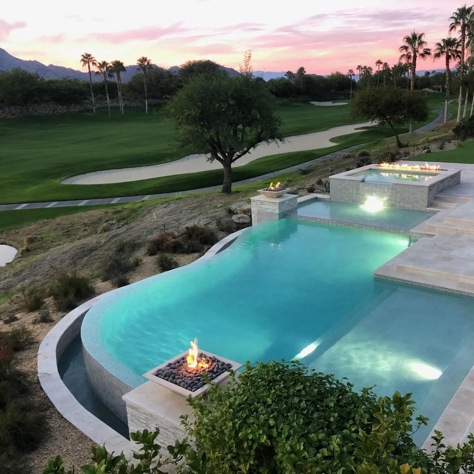 The Outdoor Plus Maya GFRC Concrete Square Fire Bowl - Metallic Copper