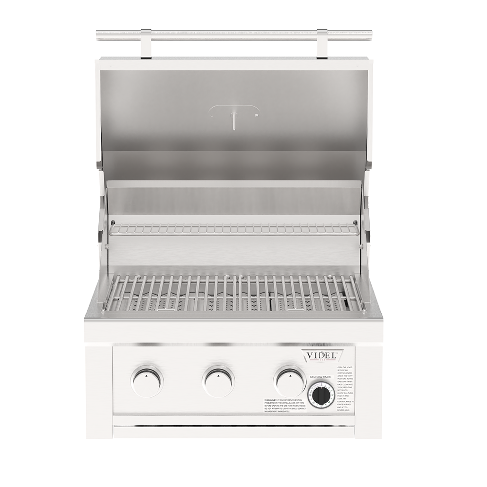 Videl USA - 36" Commercial Series 3-Burner Built-In Grill with 1-Hour Timer