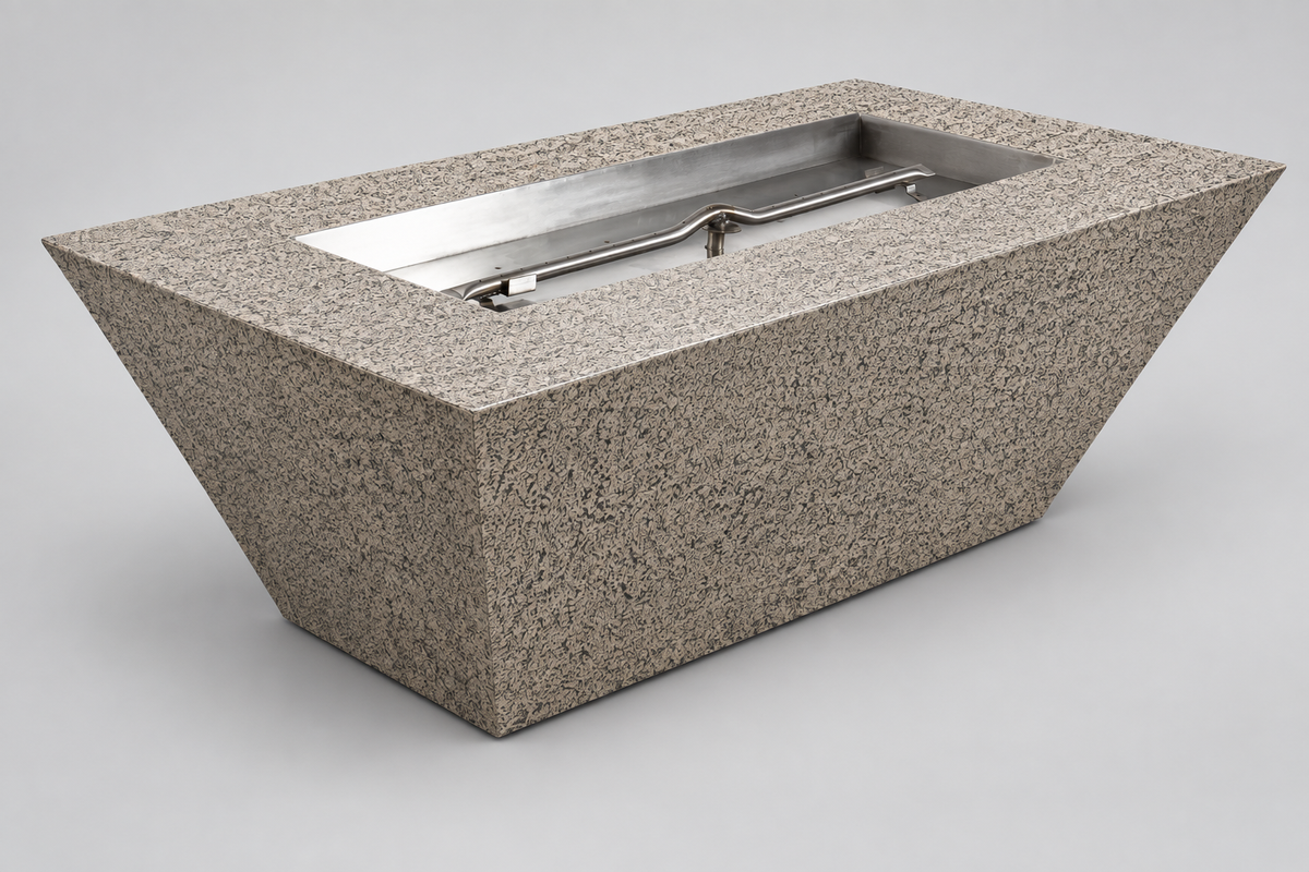 Atlantic fire pit in Roman finish