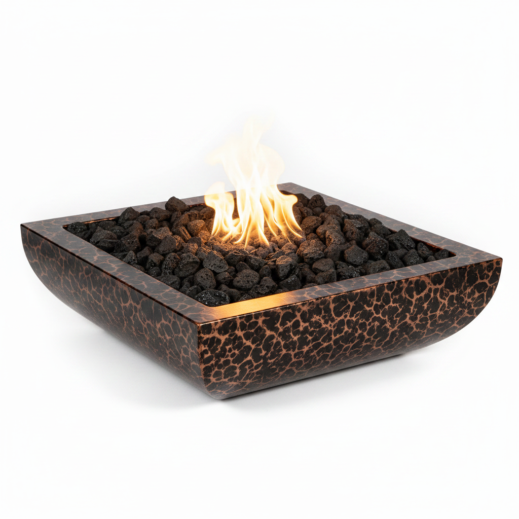 Avalon Fire Bowl - Copper Vein Powder Coat