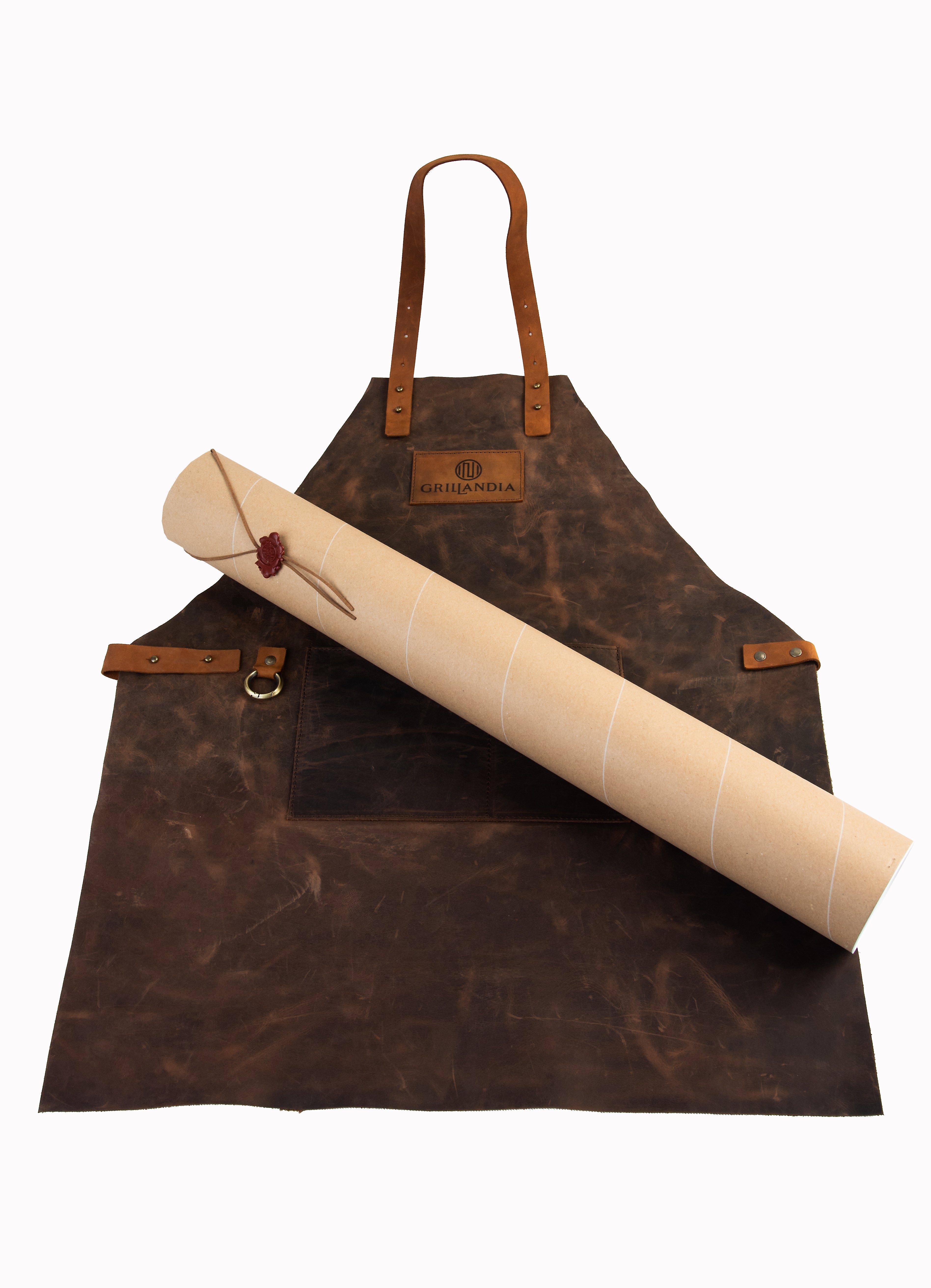 Grillandia BBQ Apron Heavy-Duty Outdoor Cooking Apron with Tool Pockets
