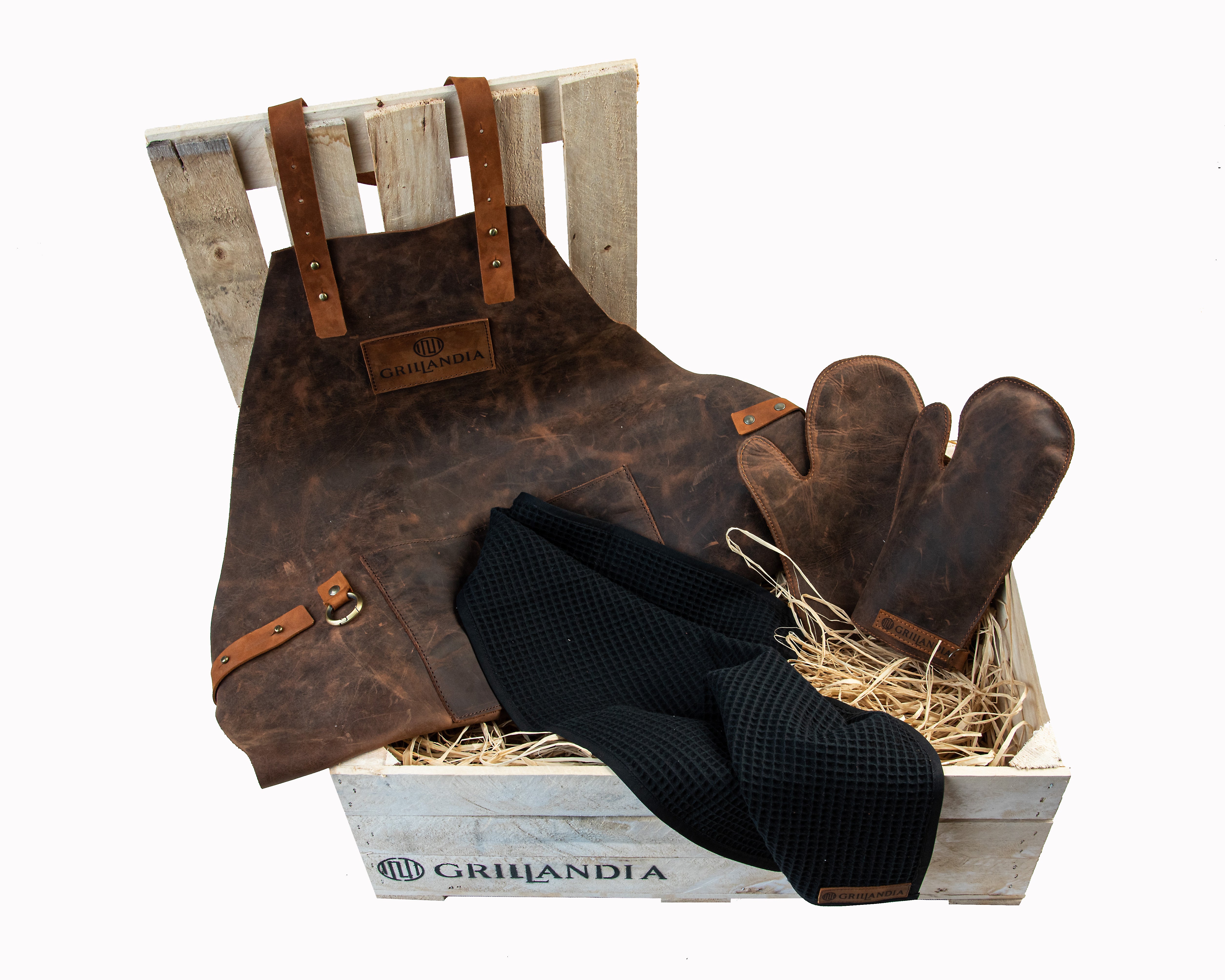 Grillandia BBQ Chef Outfit Set – Outdoor Grilling Apron, Gloves & Accessories