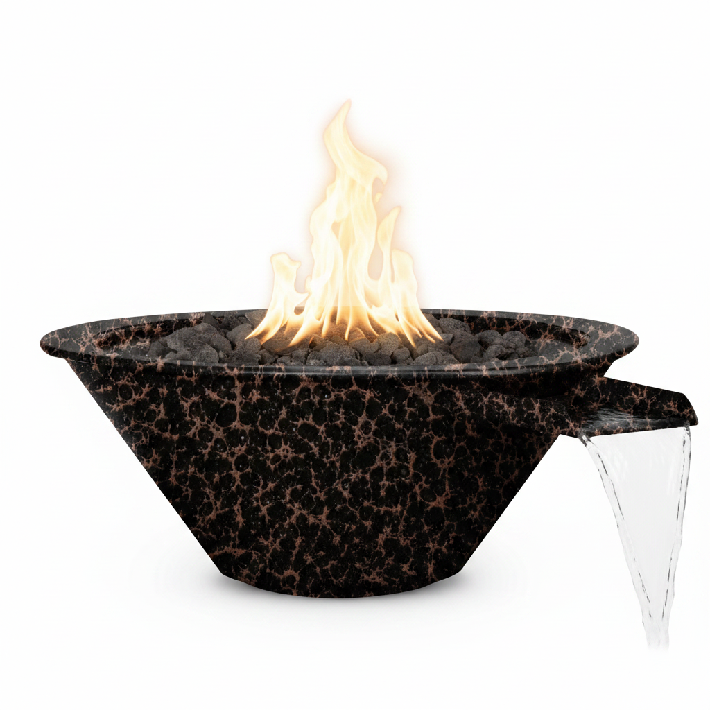 The Outdoor Plus Cazo Fire and Water Bowl — Powder Coated