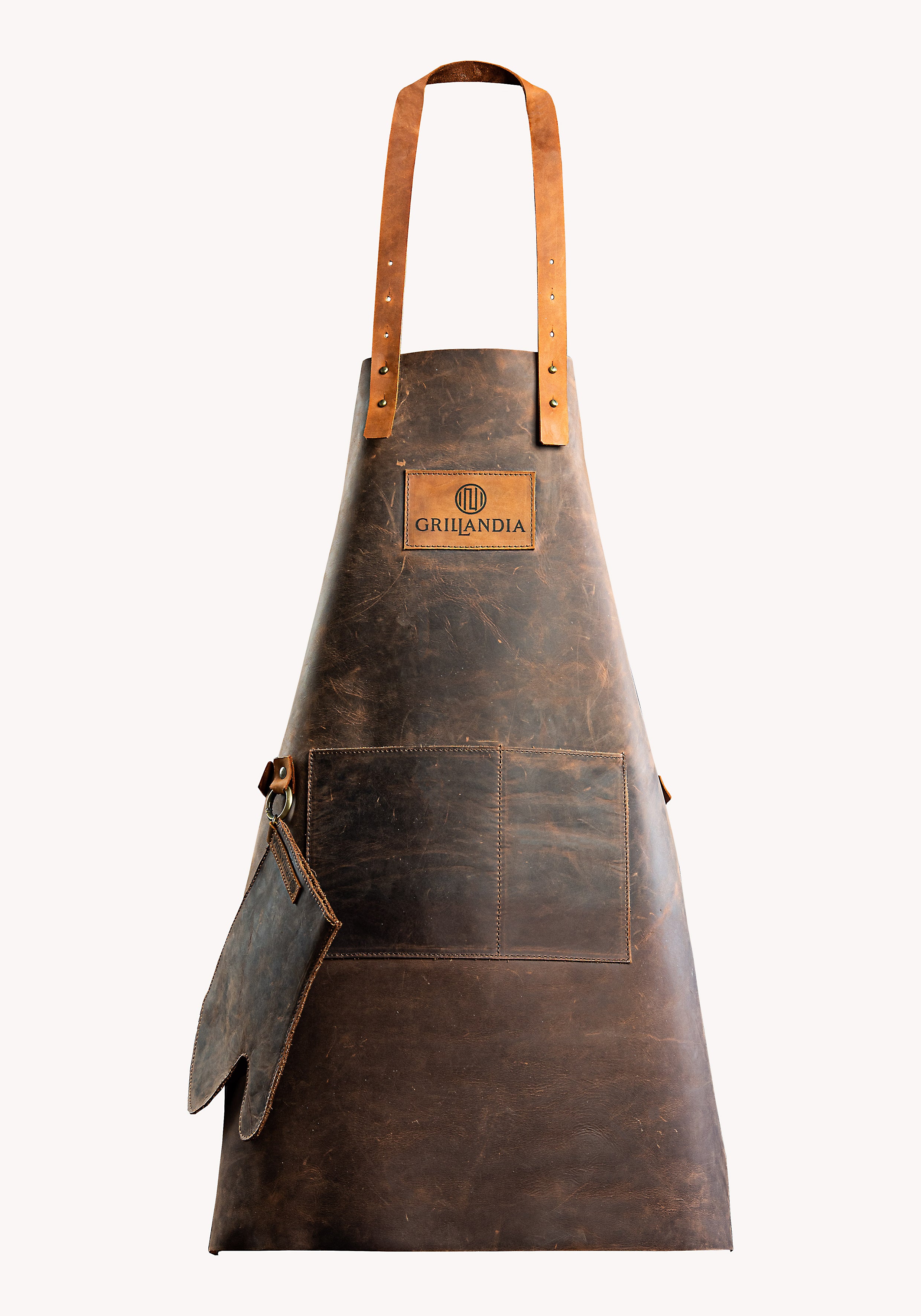 Grillandia BBQ Apron Heavy-Duty Outdoor Cooking Apron with Tool Pockets