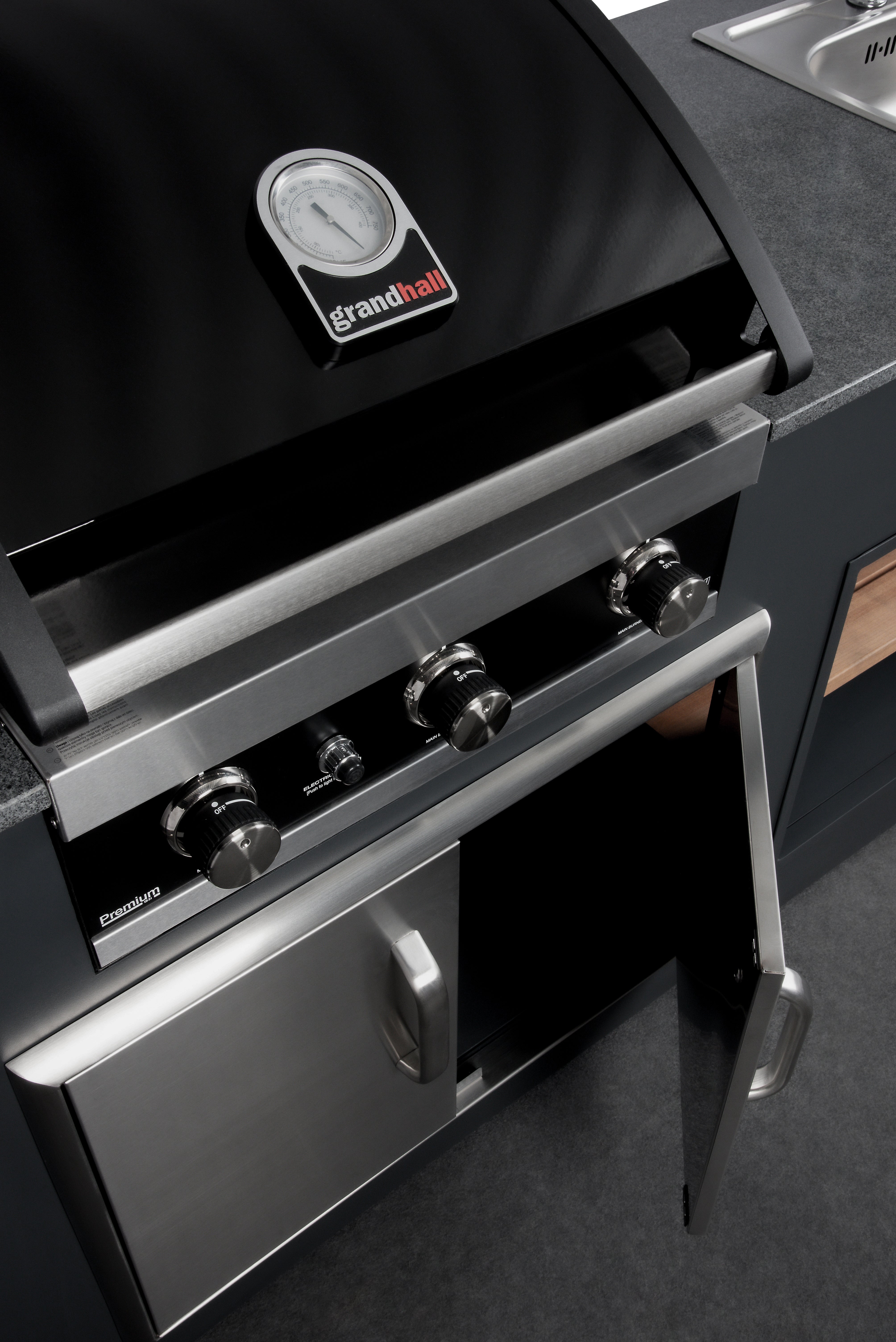 Grillandia Rare Outdoor Kitchen – Entry-Level BBQ Station with Gas Grill & Granite Worktop