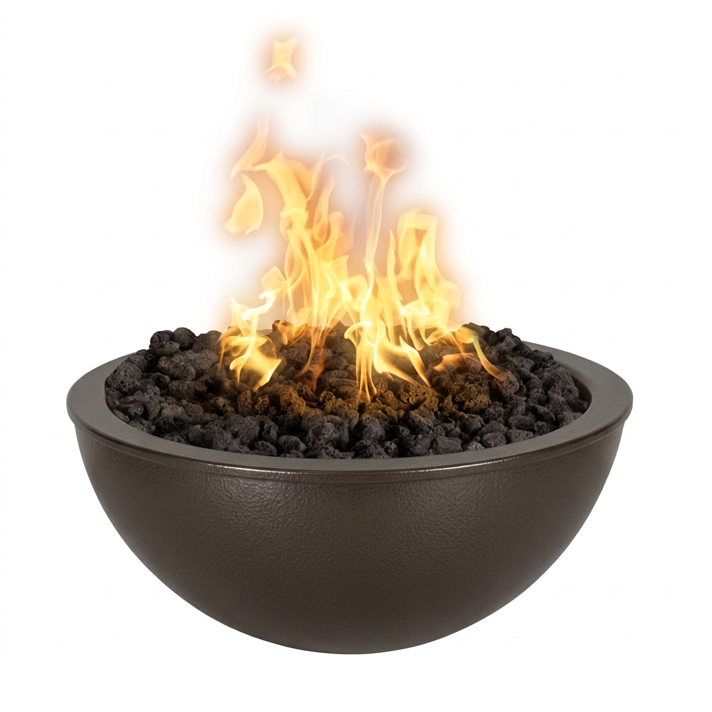 Luna Fire Bowl in Bronze Hammertone