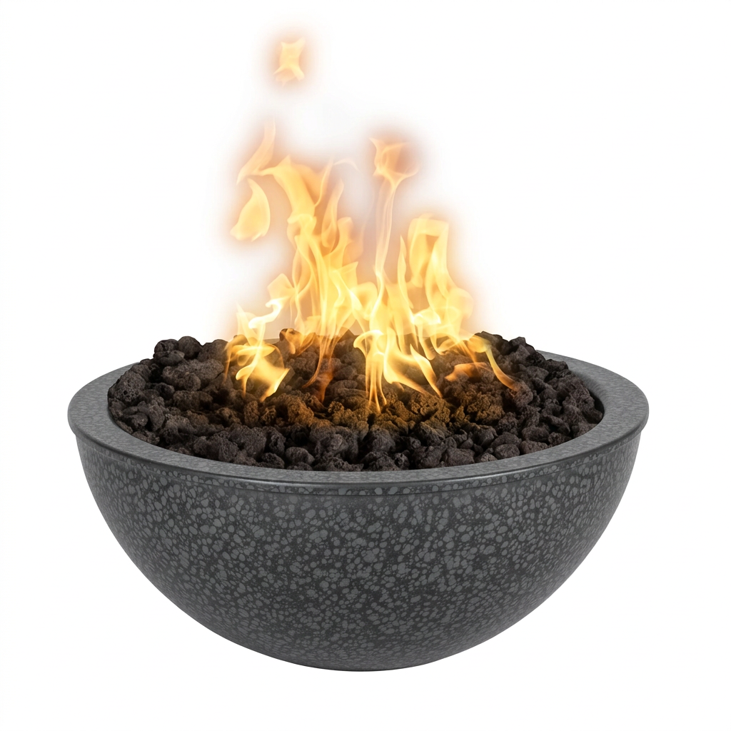 Luna Fire Bowl in Grey Vein