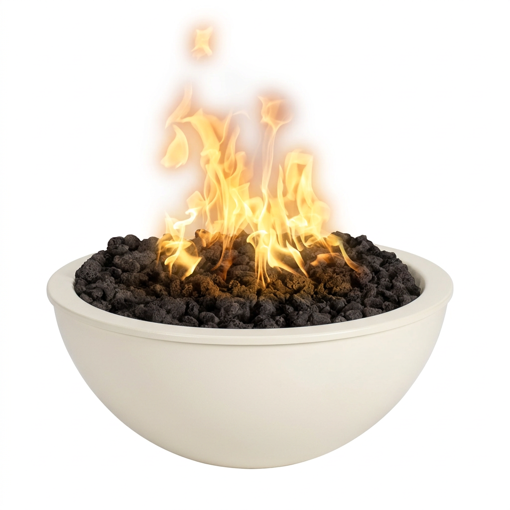 Luna Fire Bowl in Soft White