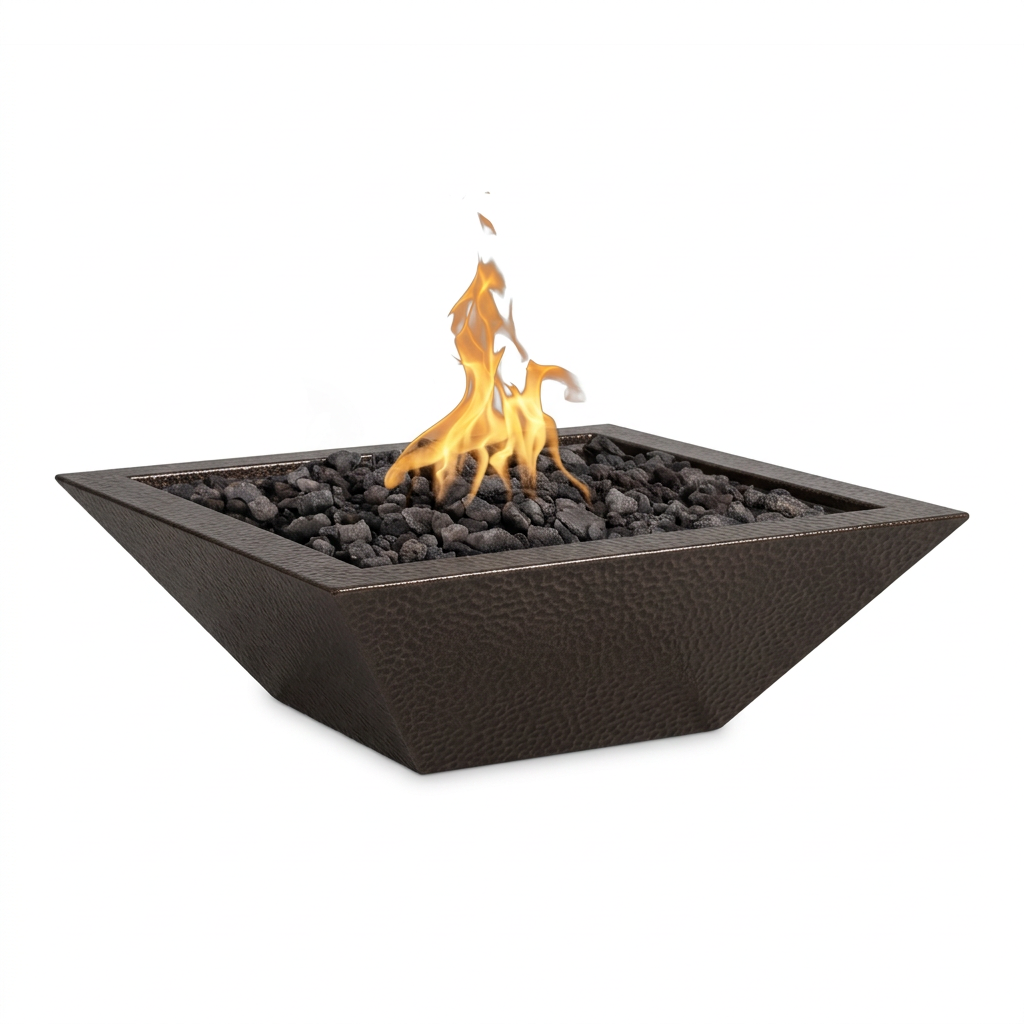Maya Fire Bowl in Bronze Hammertone