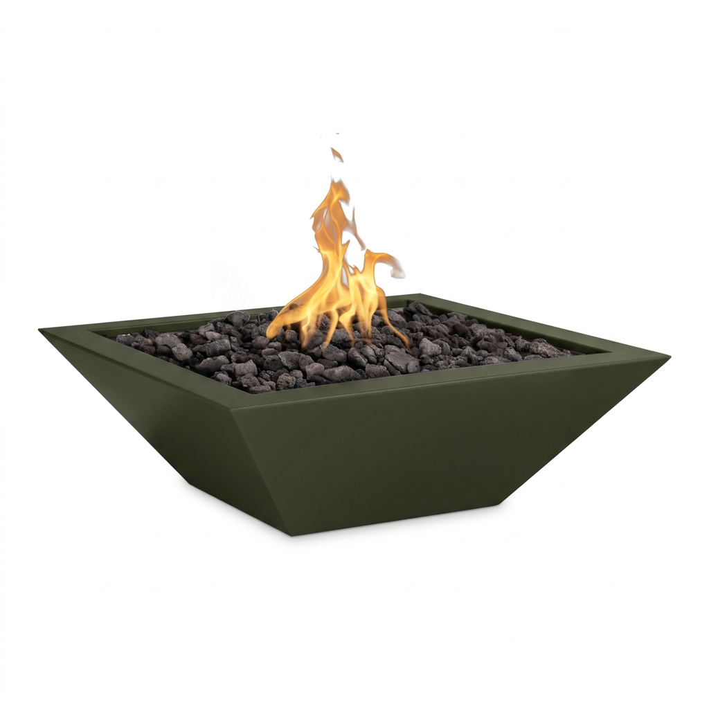 Maya Fire Bowl in Olive Green