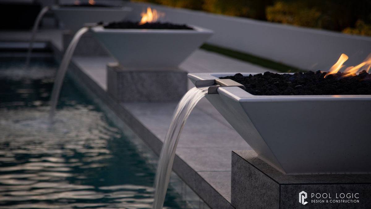 The Outdoor Plus Maya Square Powder Coated Fire & Water Bowl