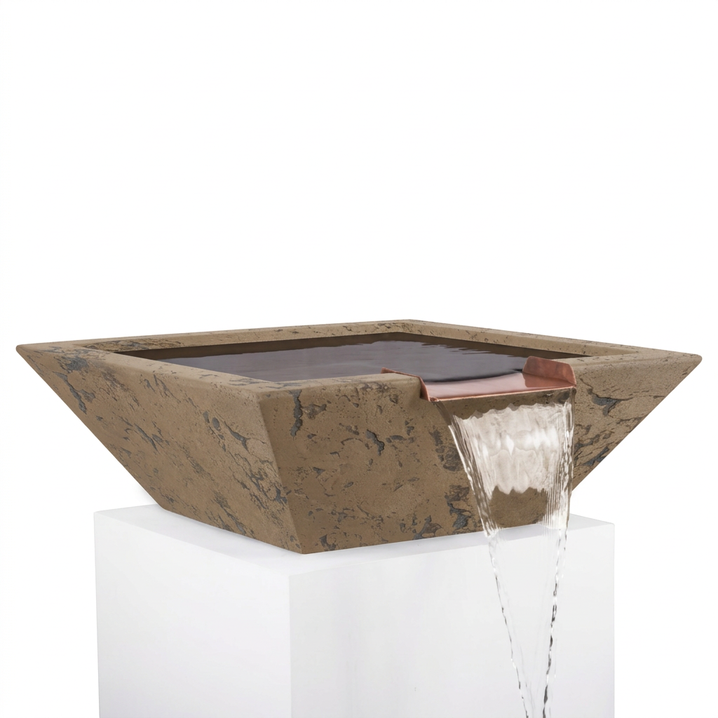 Maya water bowl in Rustic Coffee