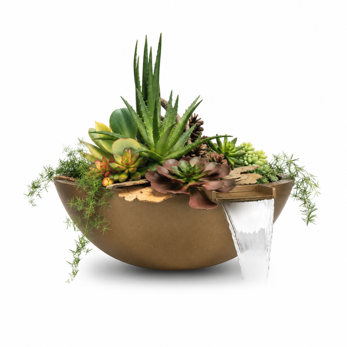 The Outdoor Plus Sedona GFRC Planter & Water Bowl