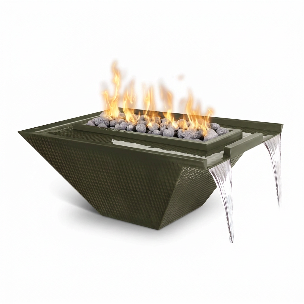 Nile Fire & Water Bowl in Olive Green