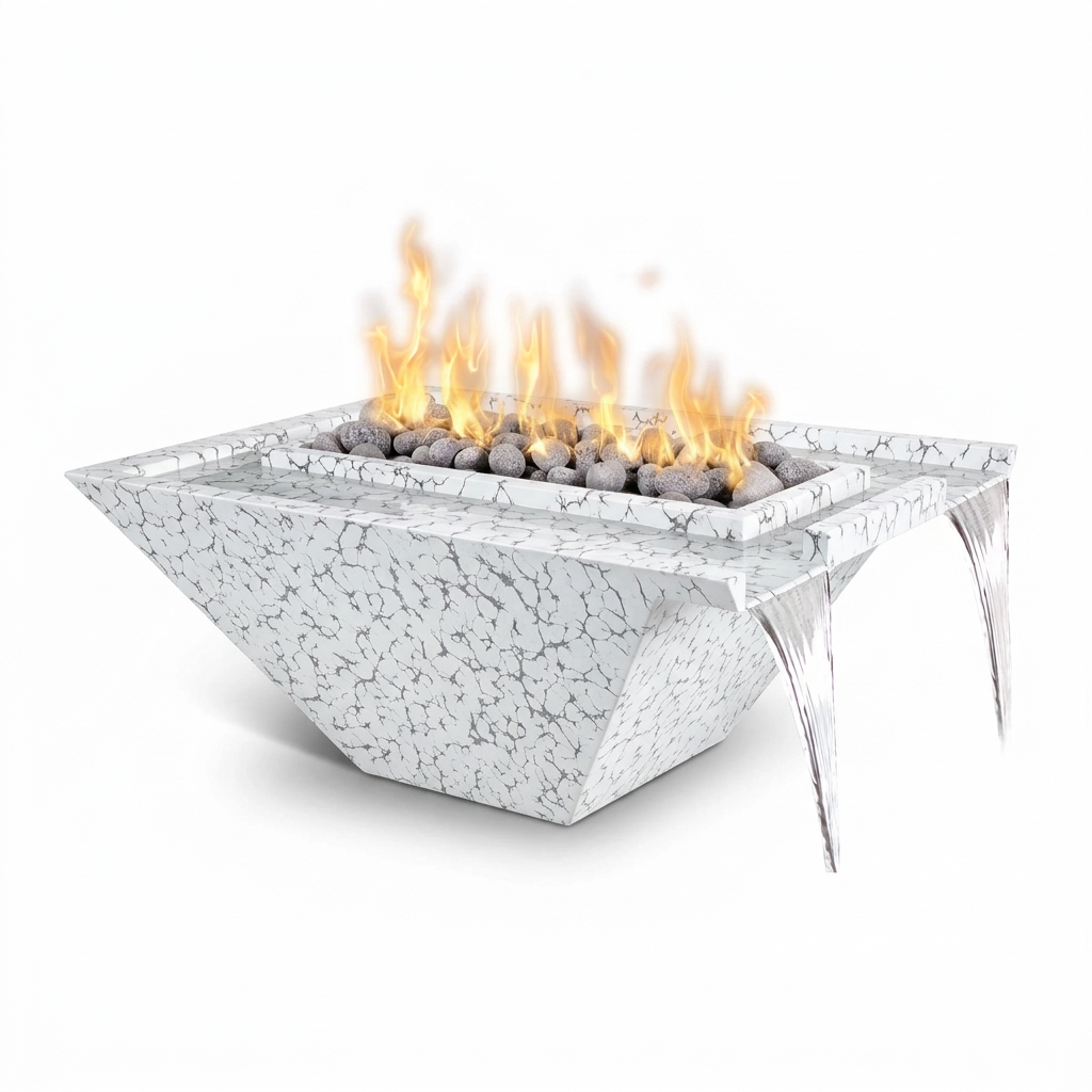 Nile Fire & Water Bowl in White Vein