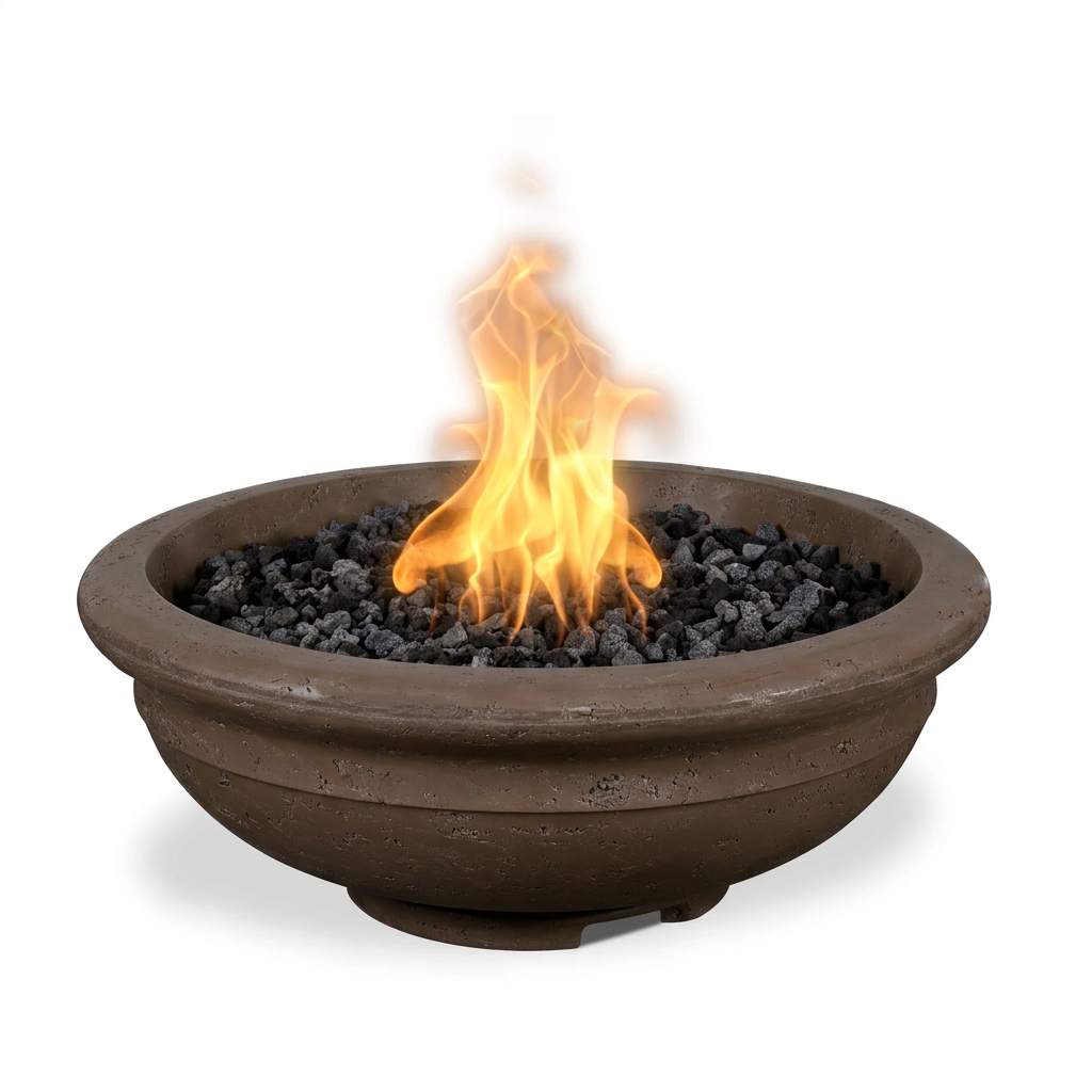 Rodeo Fire Bowl in GFRC Chocolate