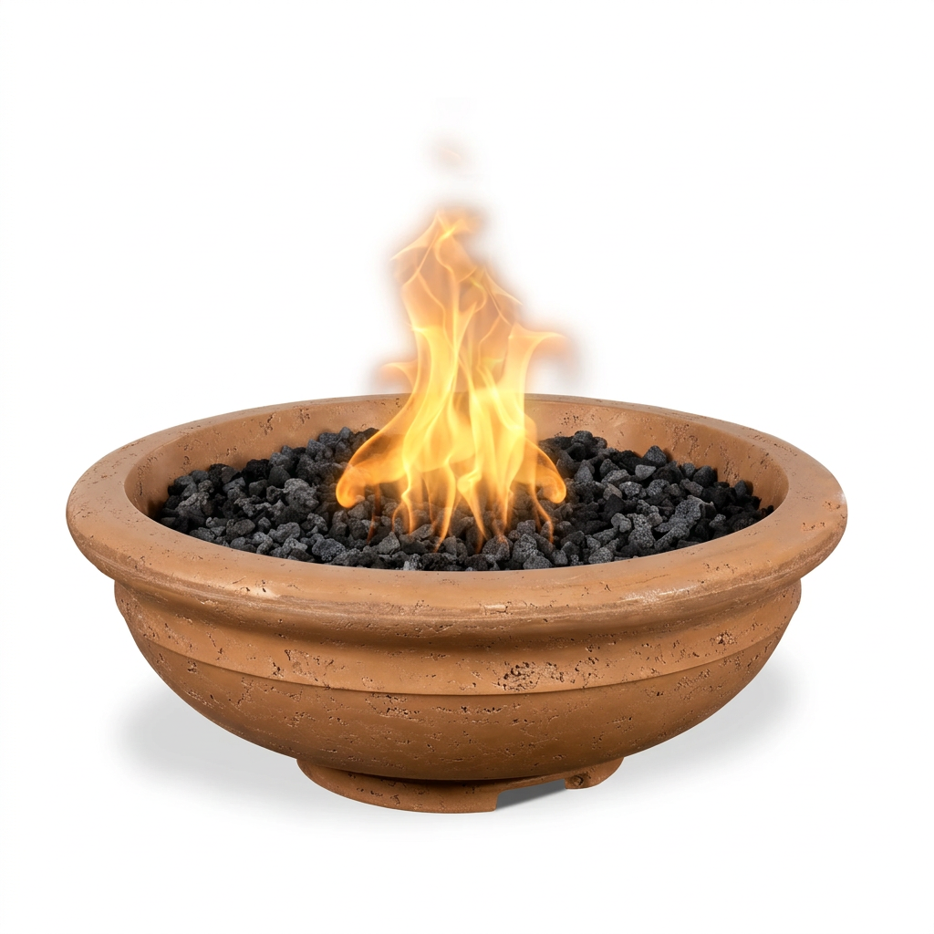 Rodeo Fire Bowl in GFRC Metallic Copper