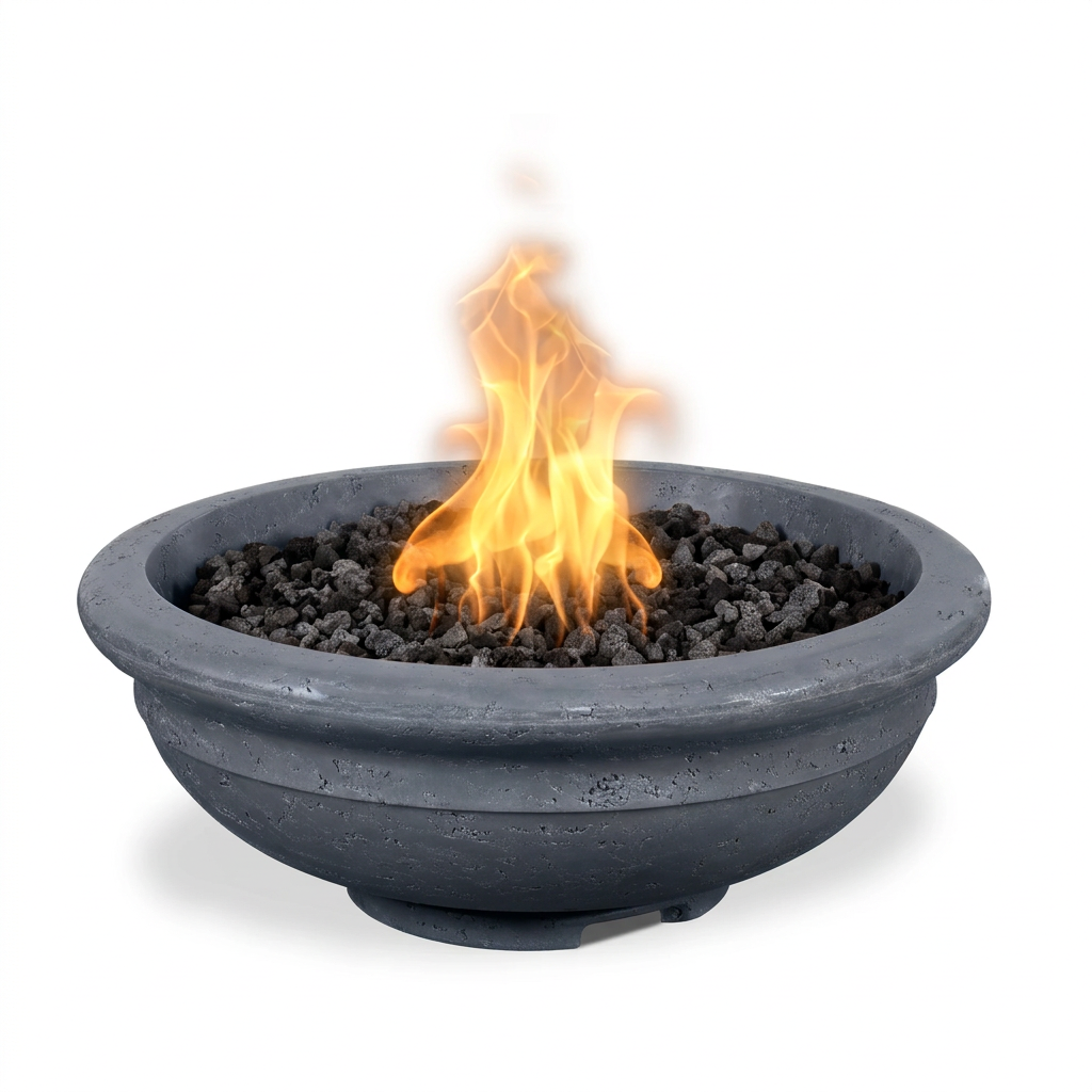Rodeo Fire Bowl in GFRC Metallic Slate