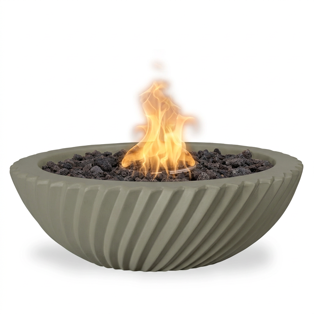 Sedona 2.0 GFRC fire bowl in Ash
