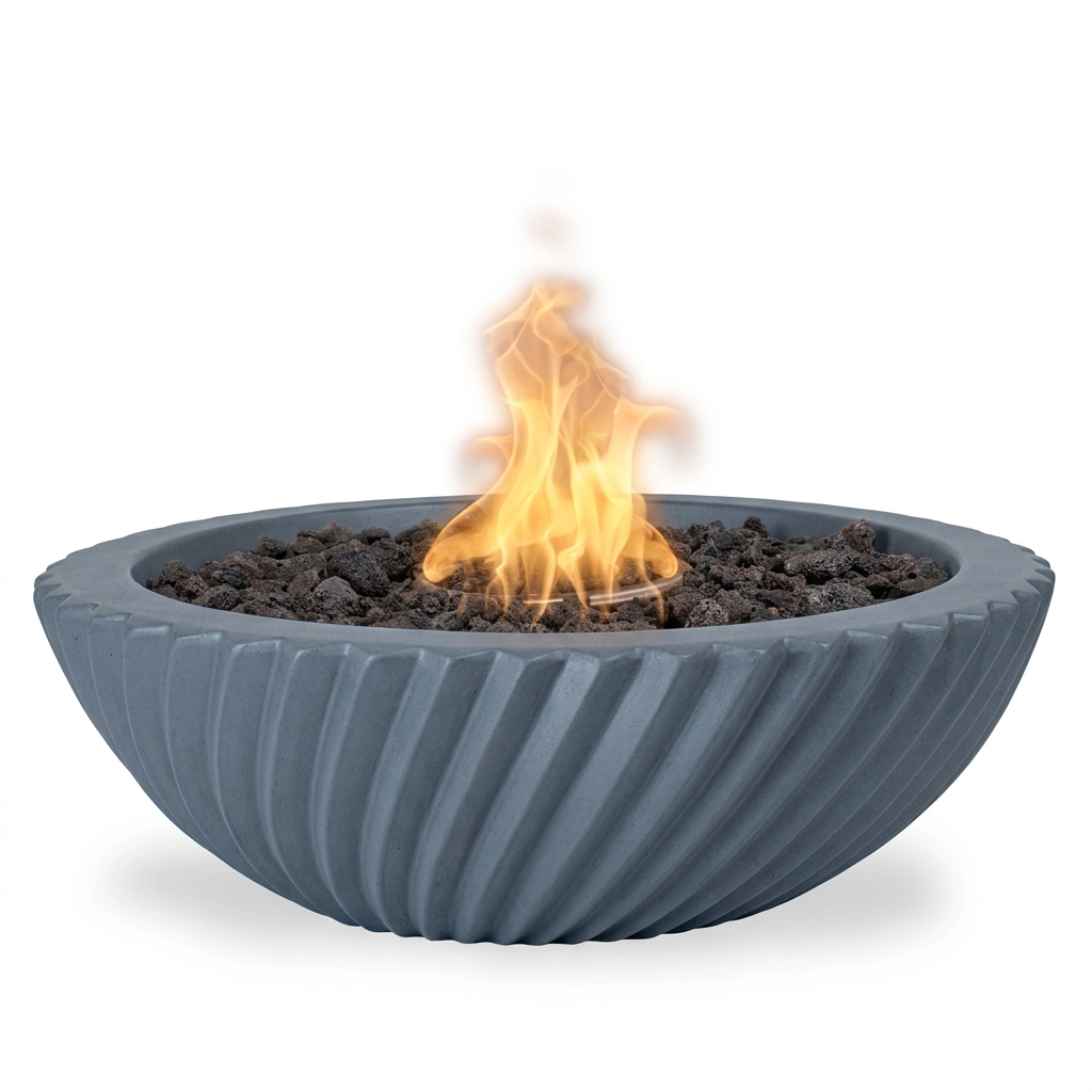 Sedona 2.0 GFRC fire bowl in Natural Grey