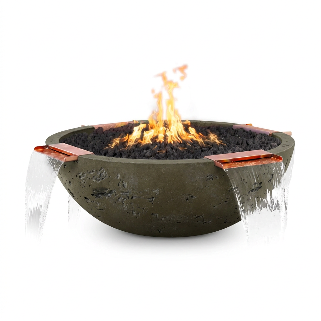 Sedona 4 Way Spill bowl in Rustic Moss Stone